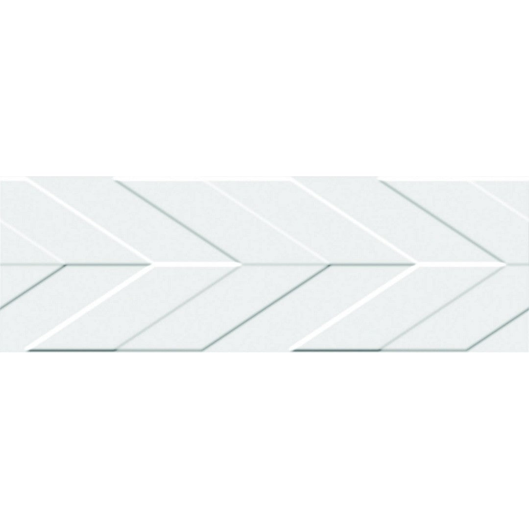 Happy Floors Glaciar 12" x 36" Rectified Glossy Ceramic Deco Wall Tile