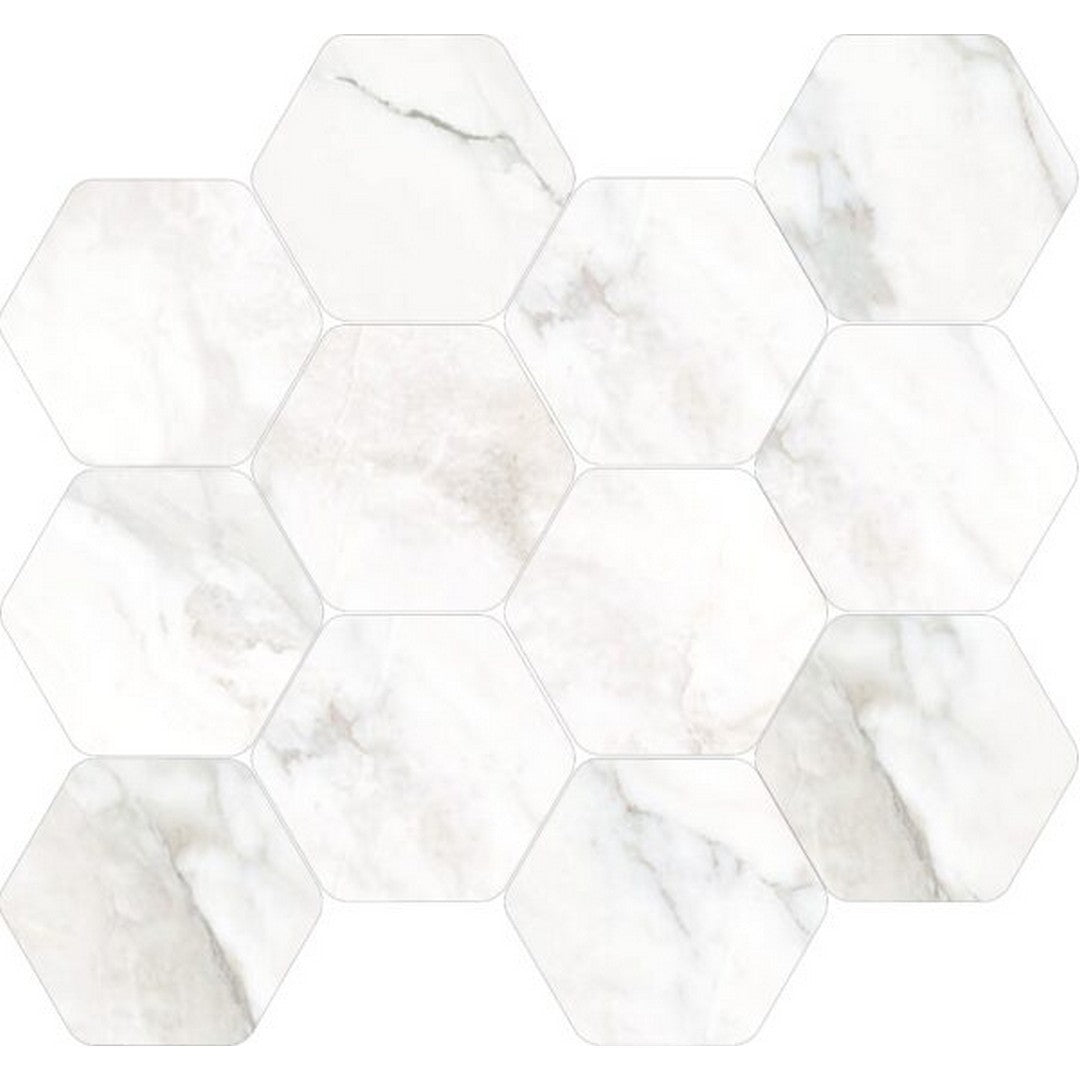 Happy Floors Kobe 12" x 13.5" Polished Porcelain Hexagon Mosaic
