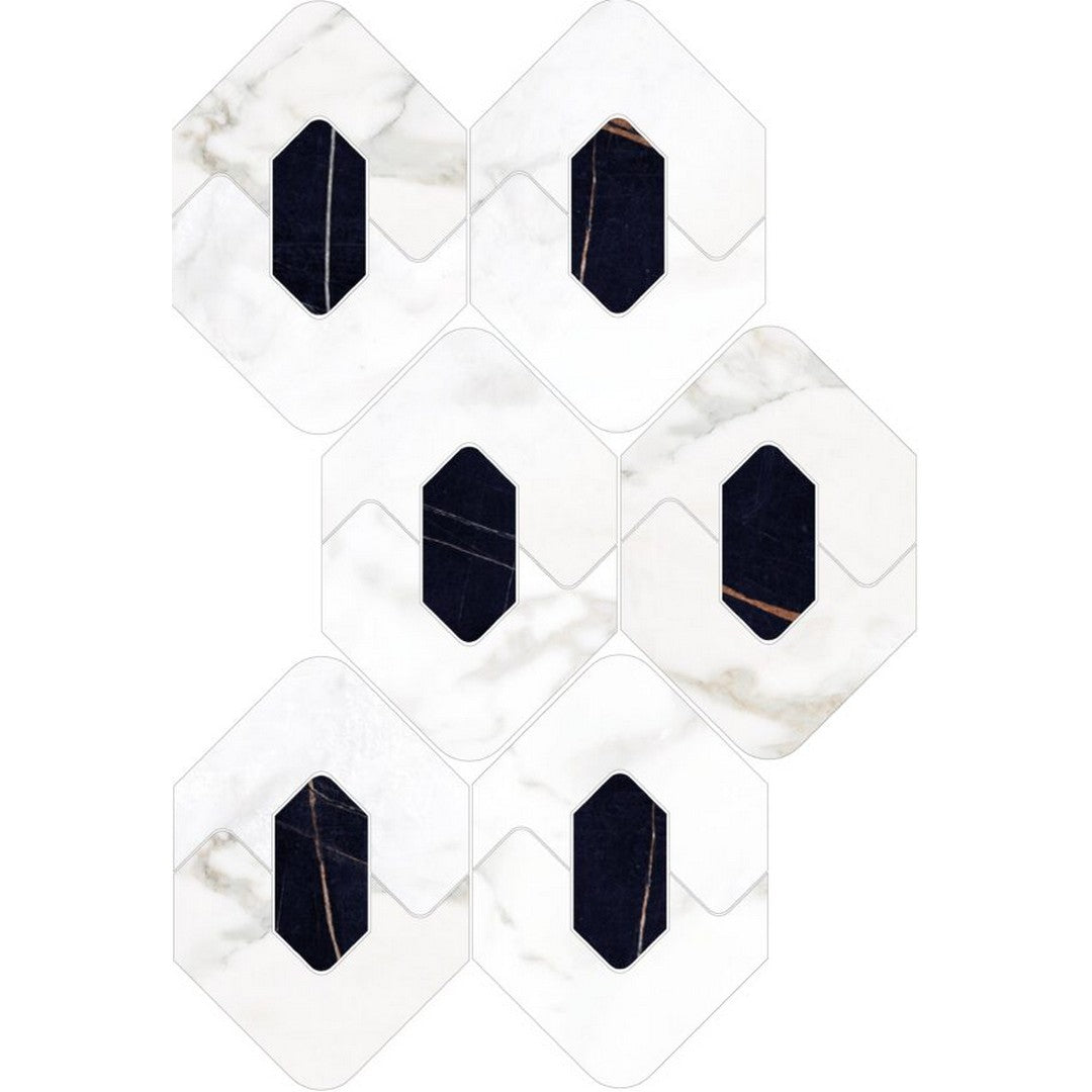 Happy Floors Kobe 8" x 13" Rectified Polished Porcelain Legend Mosaic