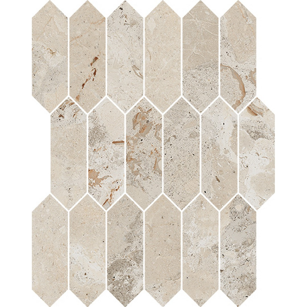 Happy Floors Eva 11.5" x 11" Polished Porcelain Picket Mosaic