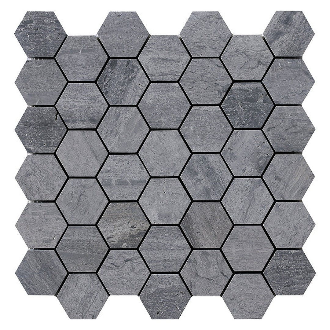 Happy Floors Natural Stone 12" x 11.7" Hexagon Mosaic