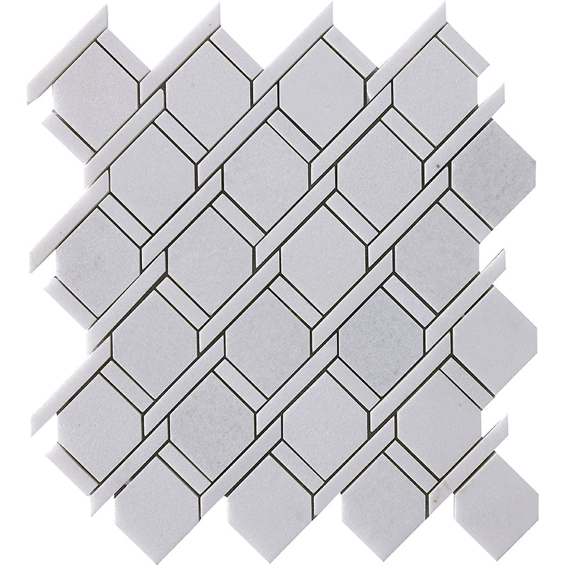 Happy Floors Natural Stone 12" x 11" Rope Mosaic