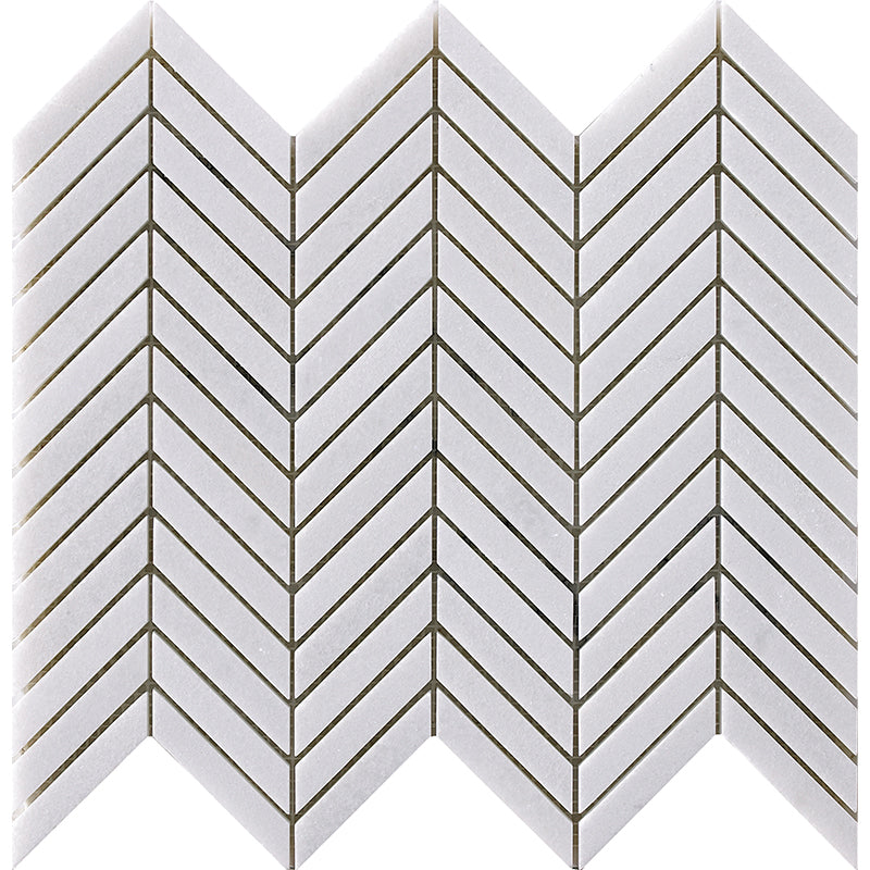 Happy Floors Natural Stone 12.5" x 12.2" Chevron Mosaic