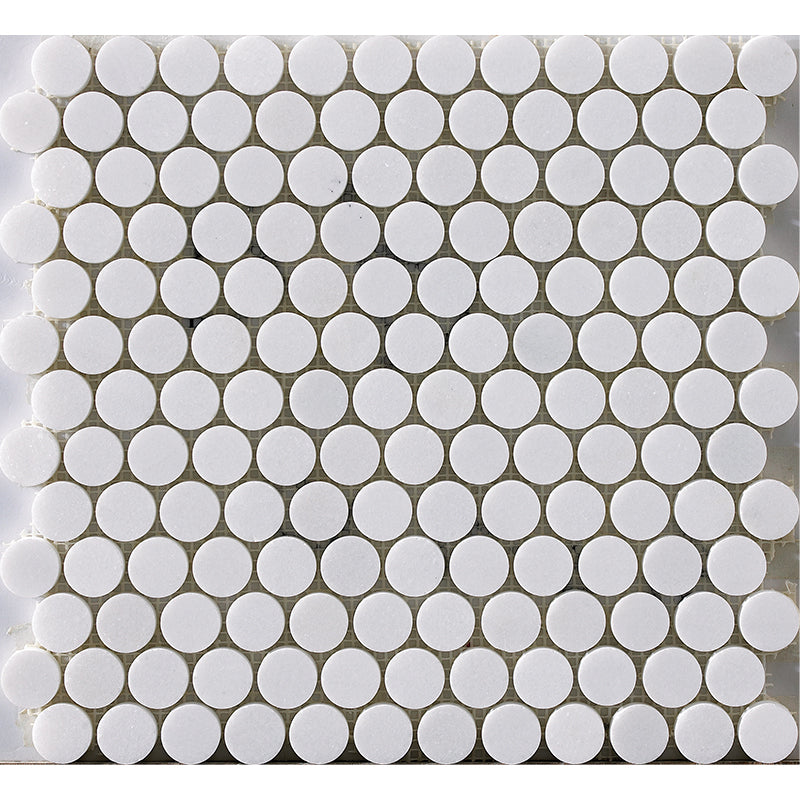 Happy Floors Natural Stone 12.2" x 12.4" Penny Round Mosaic