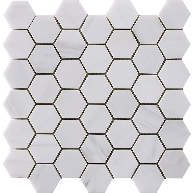Happy Floors Natural Stone 12" x 11.7" Hexagon Mosaic