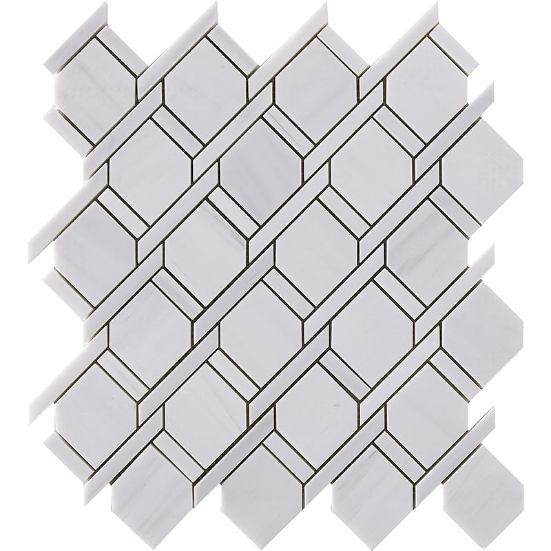 Happy Floors Natural Stone 12" x 11" Rope Mosaic