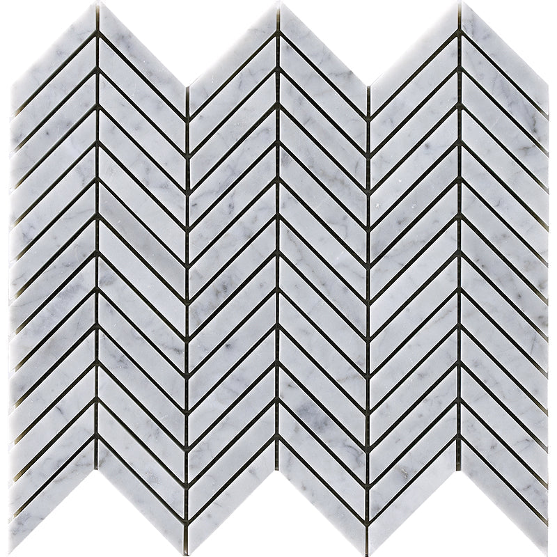 Happy Floors Natural Stone 12.5" x 12.2" Chevron Mosaic