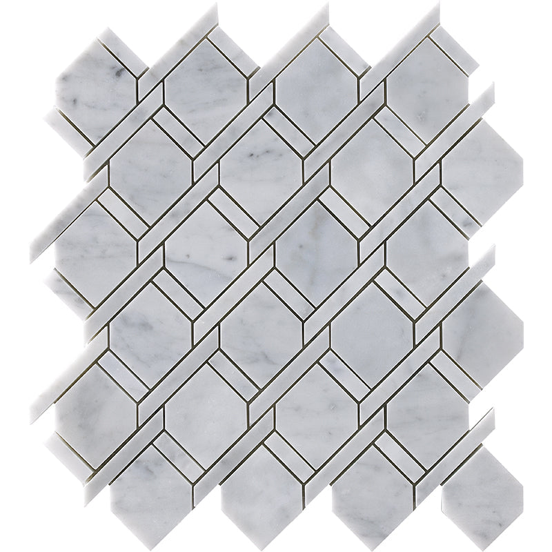 Happy Floors Natural Stone 12" x 11" Rope Mosaic