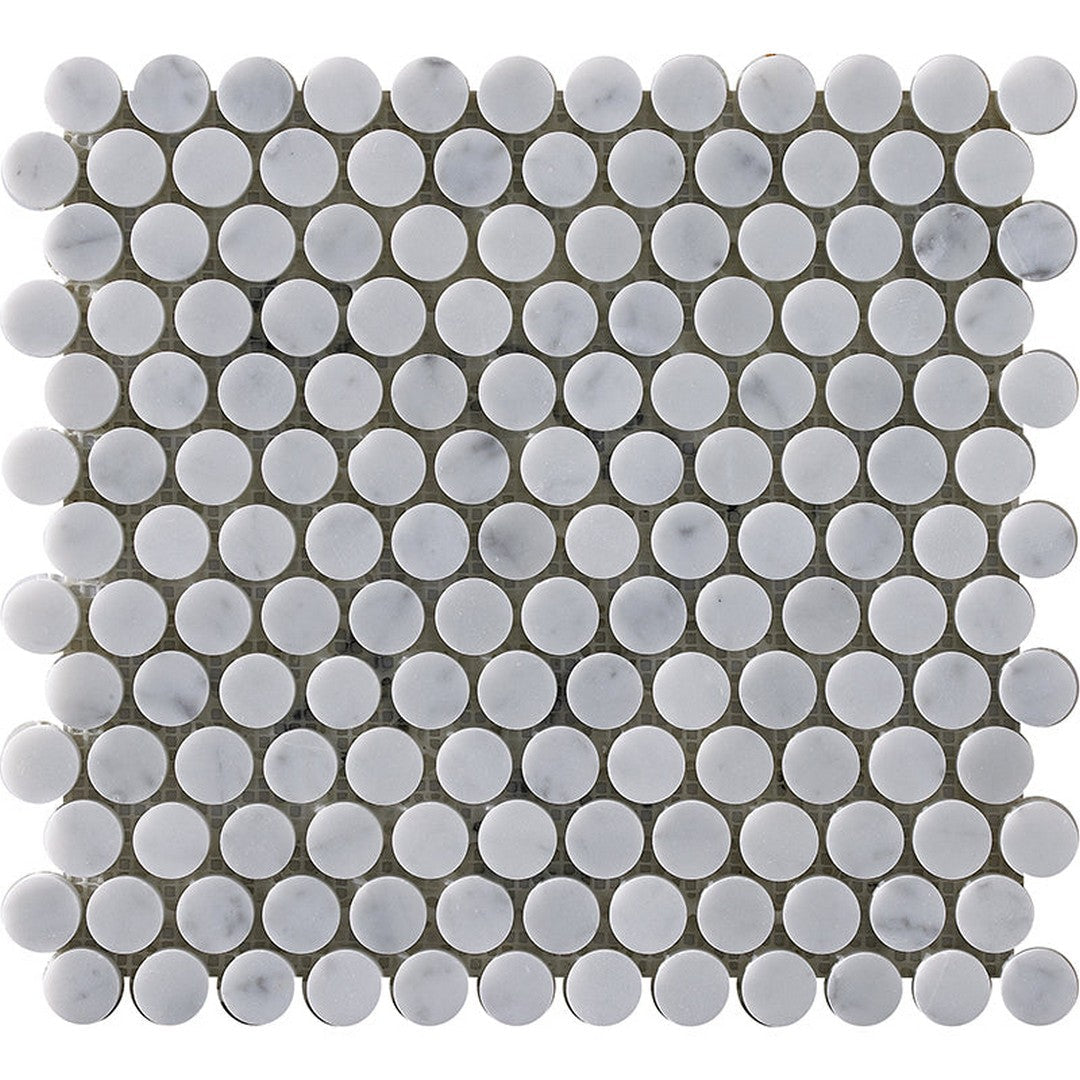 Happy Floors Natural Stone 12.2" x 12.4" Penny Round Mosaic