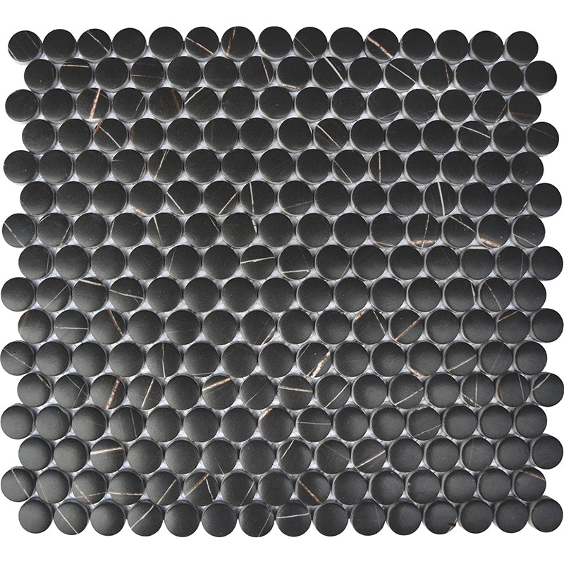Happy Floors Endura 11.5" x 12.5" Penny Round Recycled Glass Mosaic
