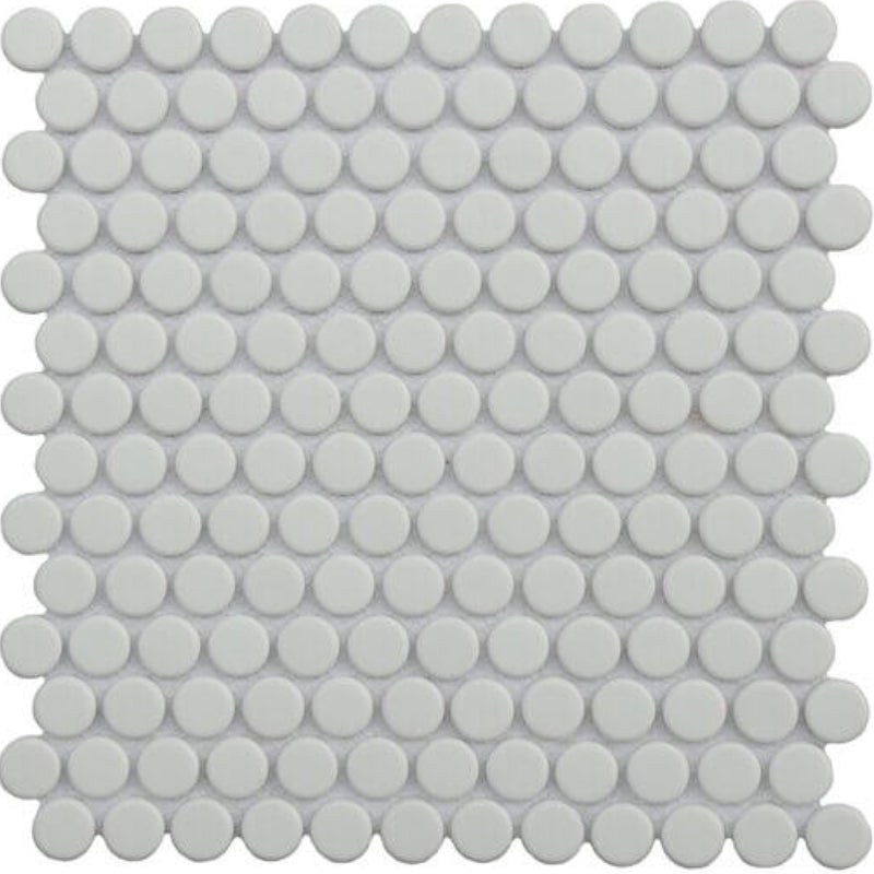 Happy Floors Endura 11.7" x 12" Penny Round Glass & Stone Mosaic