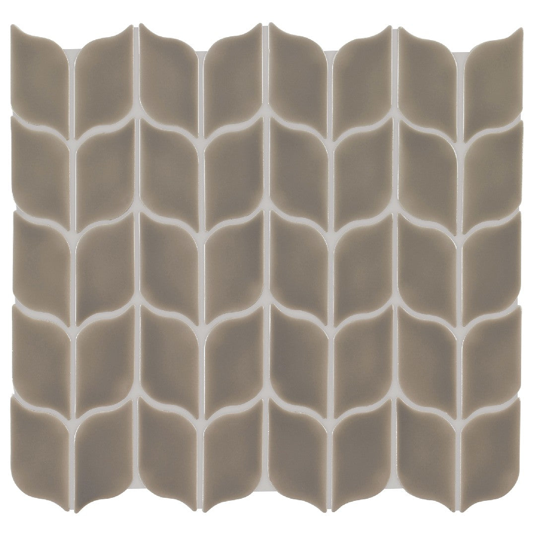 Crossville Handwritten 12" x 12" Gloss Ceramic Leaf Mosaic