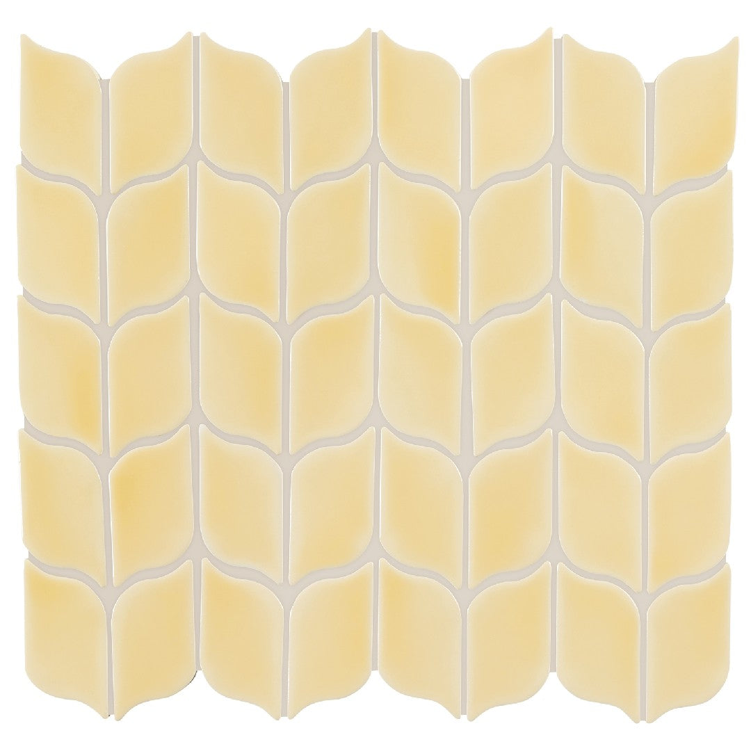 Crossville Handwritten 12" x 12" Gloss Ceramic Leaf Mosaic