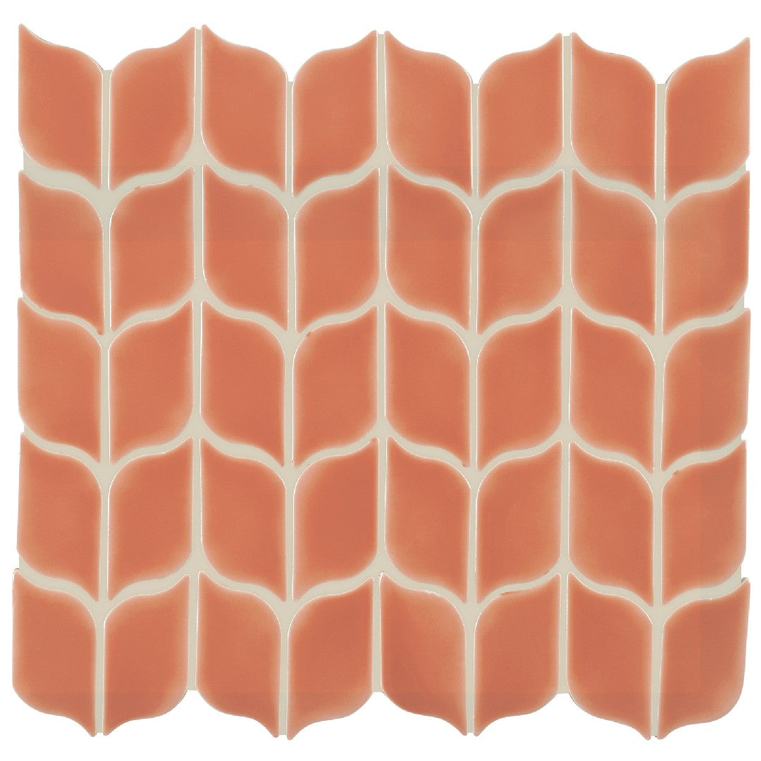 Crossville Handwritten 12" x 12" Gloss Ceramic Leaf Mosaic