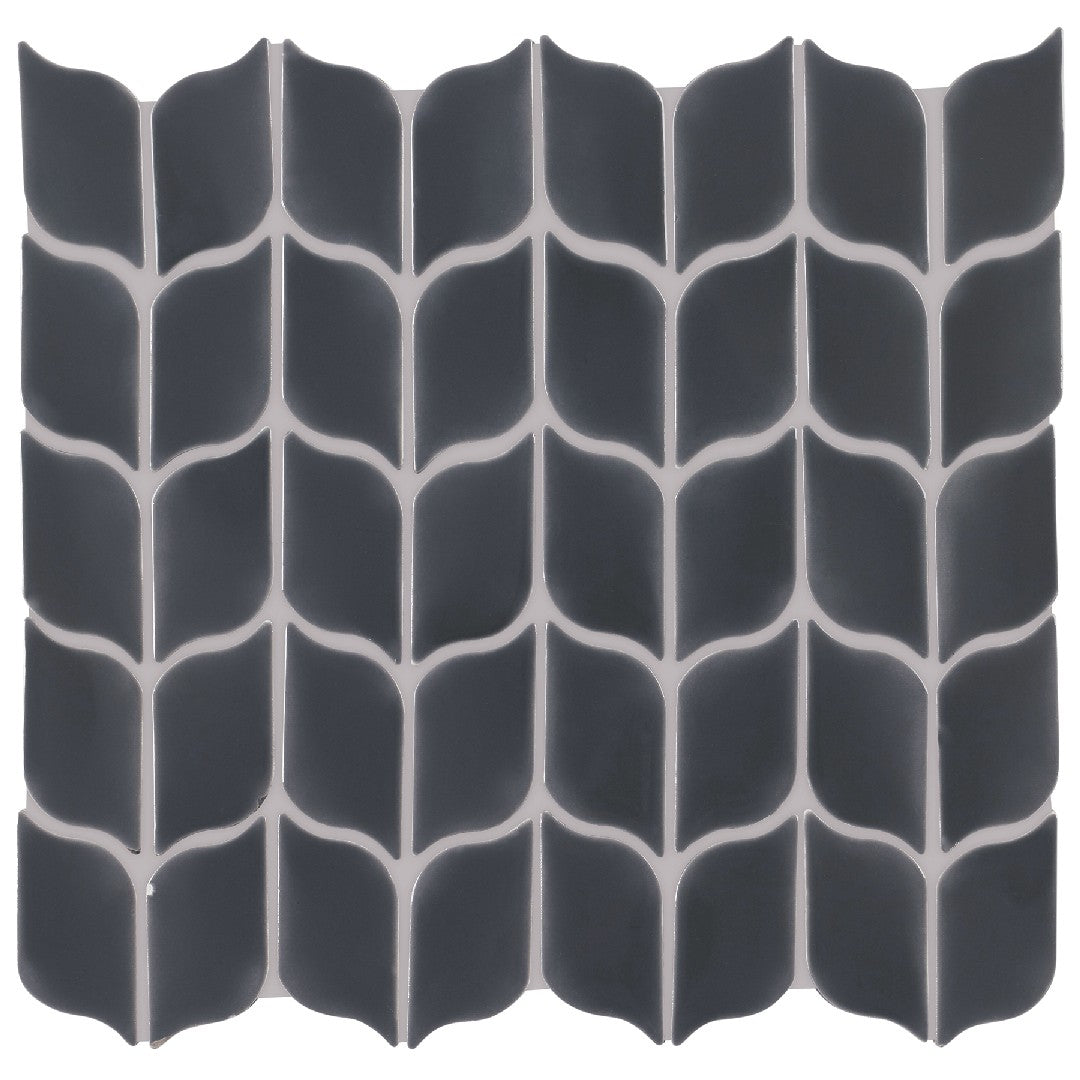 Crossville Handwritten 12" x 12" Gloss Ceramic Leaf Mosaic