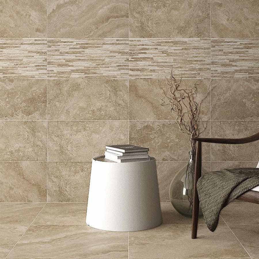 Happy Floors Cipriani 12" x 24" Pressed Natural Porcelain Tile