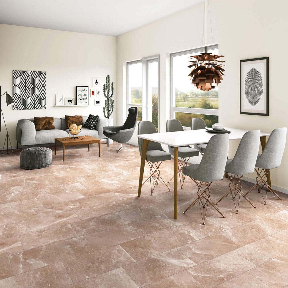 Happy Floors Salt Stone 12" x 24" Pressed Matte Porcelain Tile
