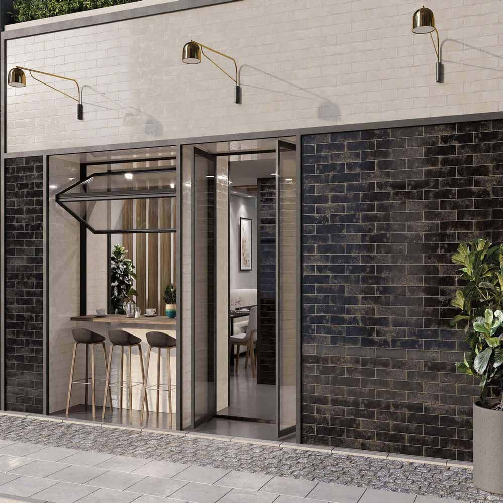 Happy Floors Vibrant 3" x 11" Glossy Porcelain Brick Wall Tile