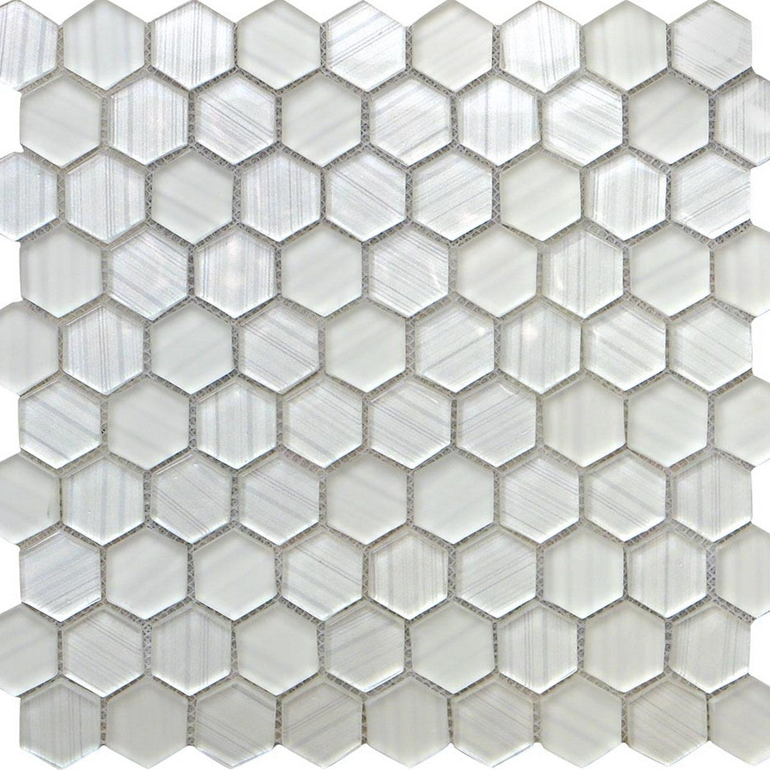 MiR Iceland 11.6" x 12" Glass 1.2" Hexagon Mosaic