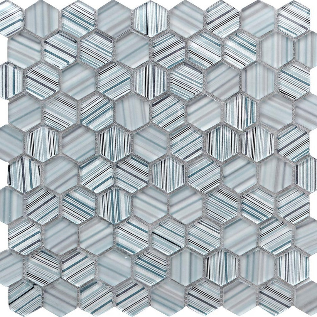 MiR Iceland 11.6" x 12" Glass 1.2" Hexagon Mosaic