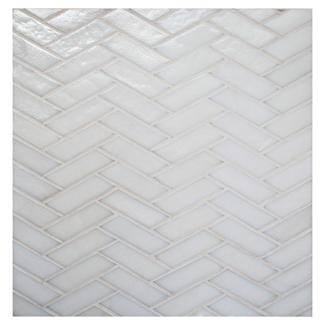 Daltile Illuminary 11" x 12" Glass 1x3" Herringbone Mosaic