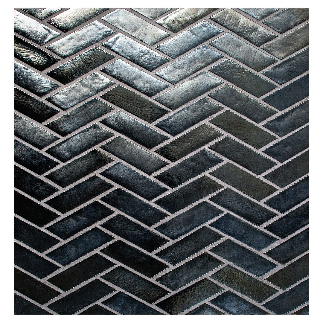 Daltile Illuminary 11" x 12" Glass 1x3" Herringbone Mosaic