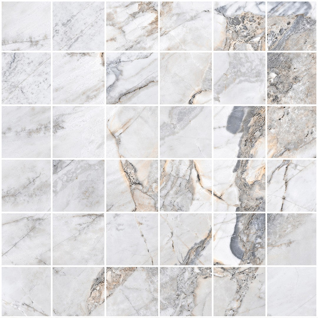 MiR Imperial 12" x 12" Polished Porcelain Mosaic 2"