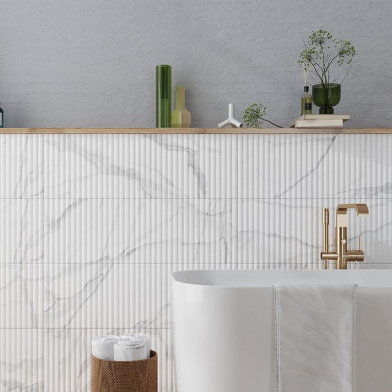 MiR-Impressions-12-X-36-Matte-Ceramic-Fluted-Tile-Carrara