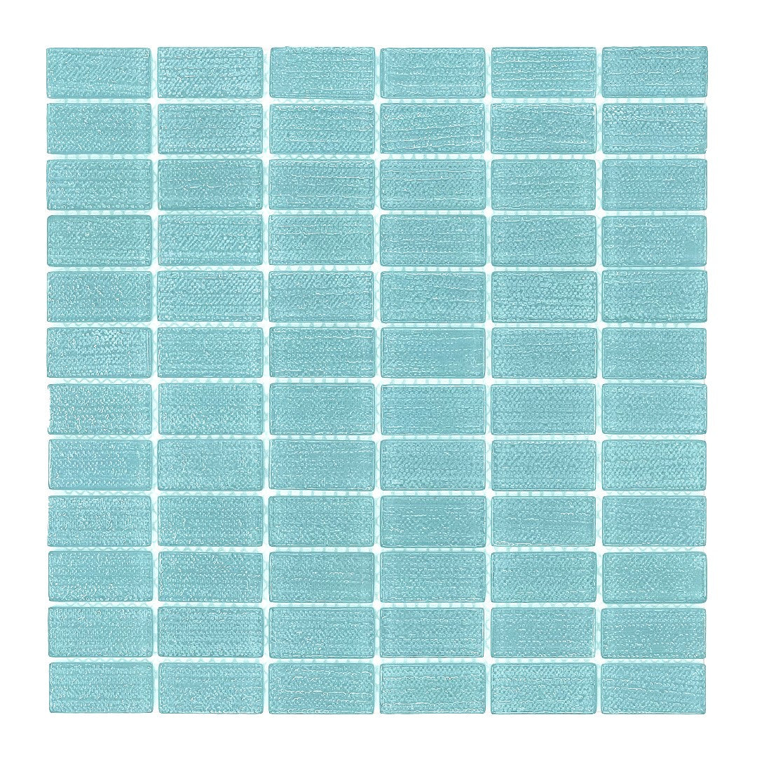 Crossville Cascade 12" x 12" Gloss & Textured Glass 1x2" Straight Stack Mosaic