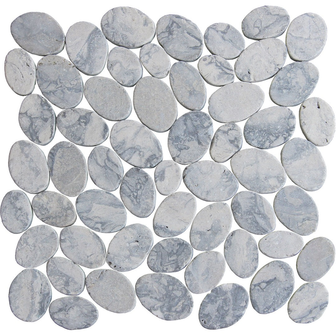 Tesoro Ocean Stones 11.25" x 11.25" Natural Stone Coin Mosaic
