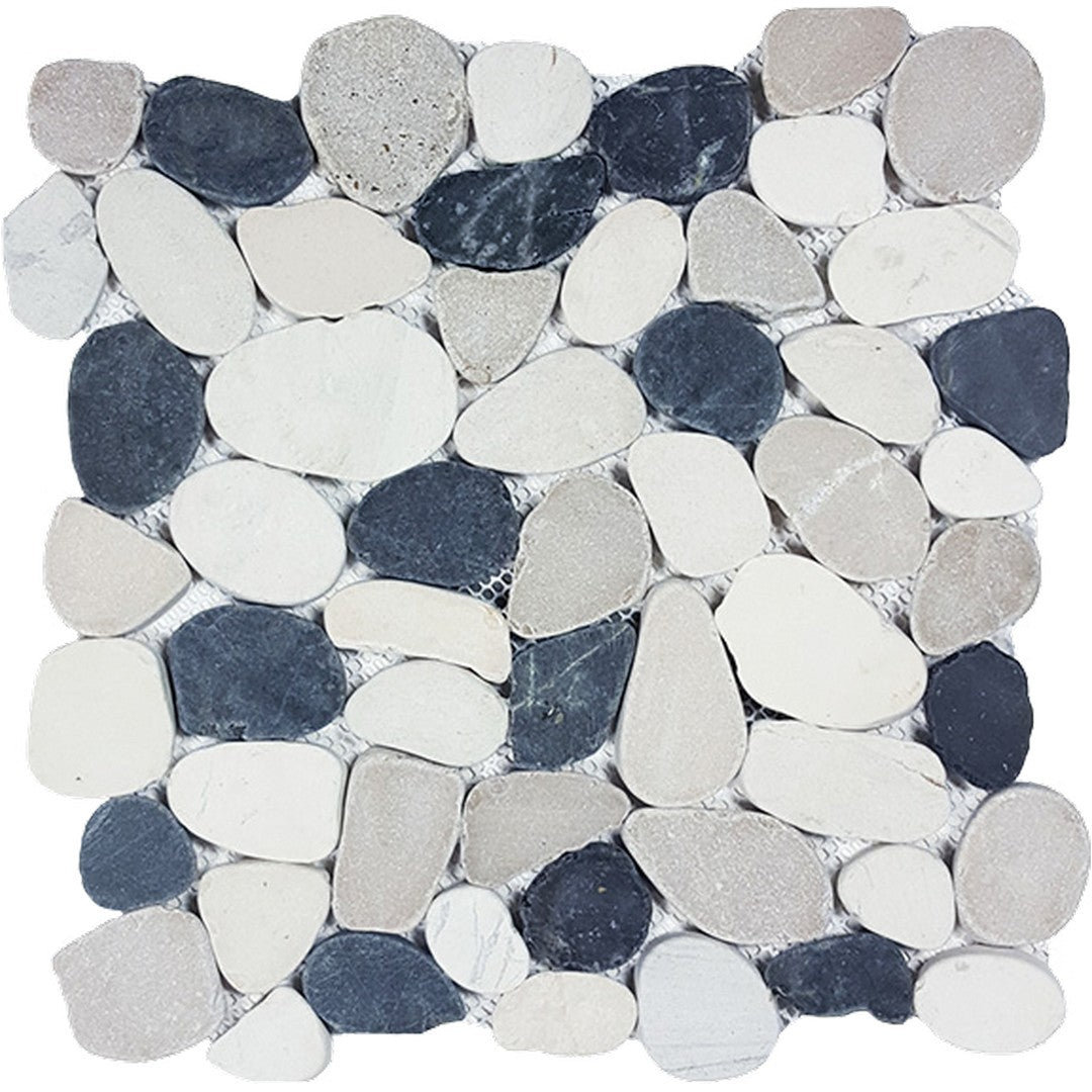 Tesoro Ocean Stones 11" x 11" Natural Stone Sliced Mosaic