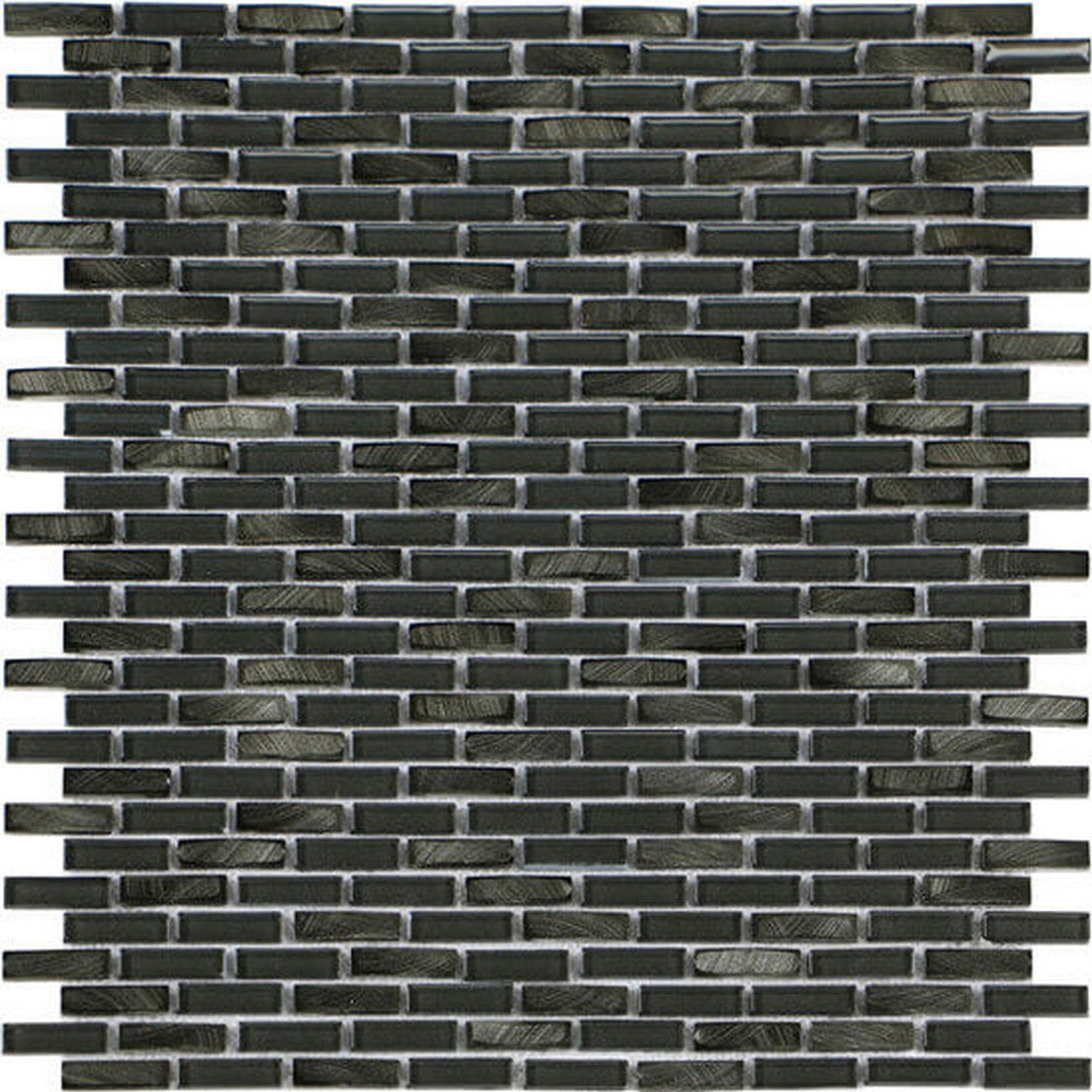 Happy Floors Iridium 11.9" x 12" Mini Brick Mosaic