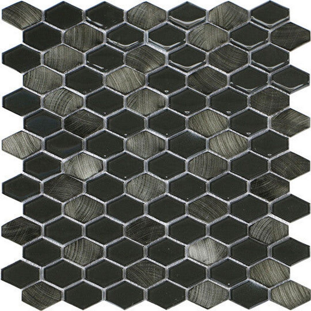 Happy Floors Iridum 11.5" x 11.9" Hexagon Mosaic