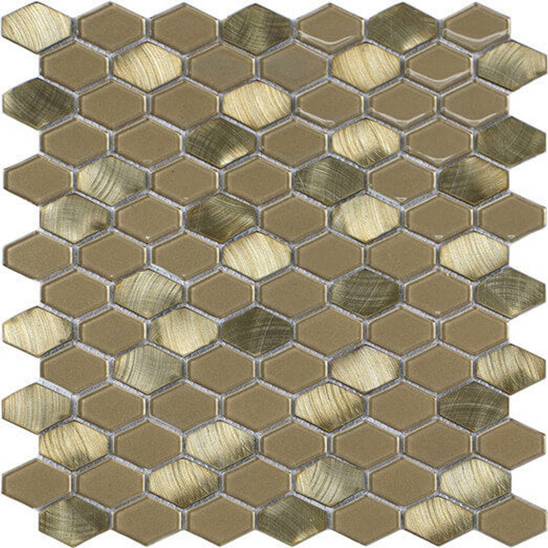 Happy Floors Iridum 11.5" x 11.9" Hexagon Mosaic