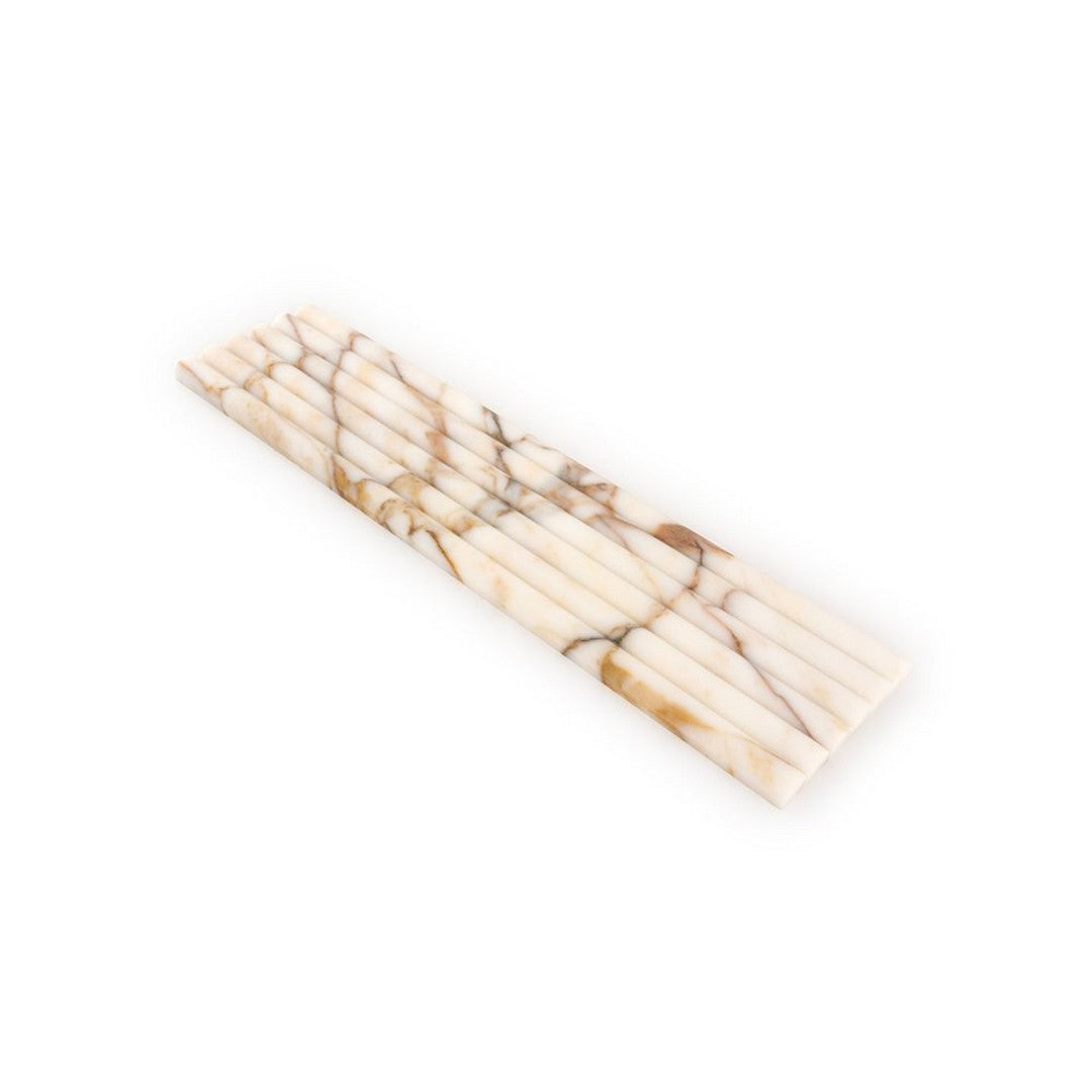 Jeffrey Court Marmo Viaggio 6" x 24" Honed Fluted Marble Tile