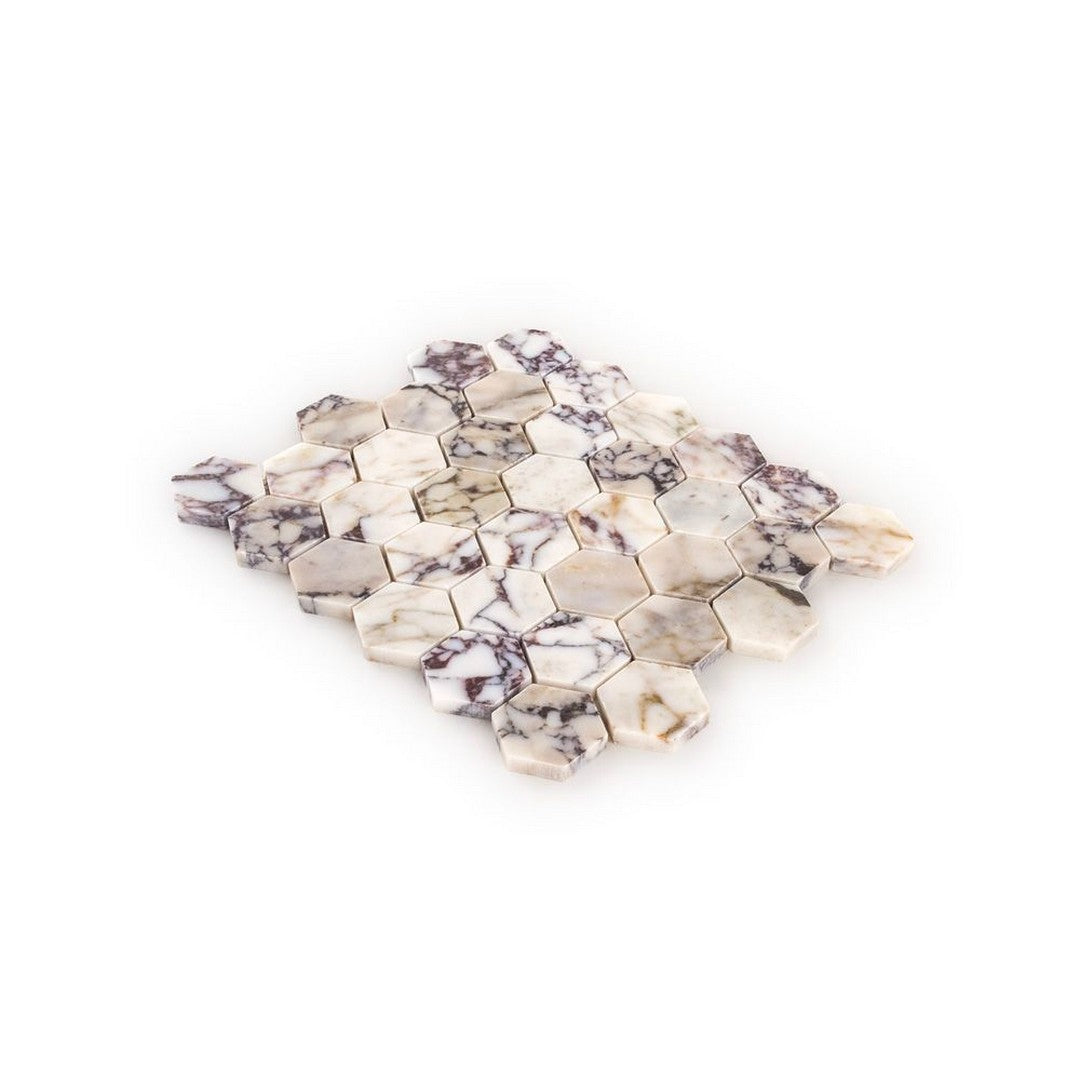 Jeffrey-Court-Marmo-Viaggio-10.25-x-11.63-Honed-2-Hexagon-Marble-Mosaic-Afyon-Violet