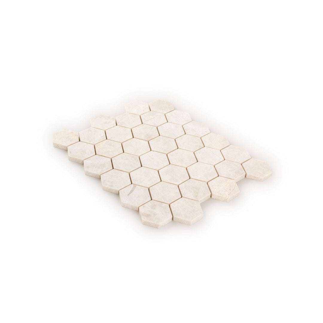 Jeffrey-Court-Marmo-Viaggio-10.25-x-11.63-Honed-2-Hexagon-Marble-Mosaic-Vanilla