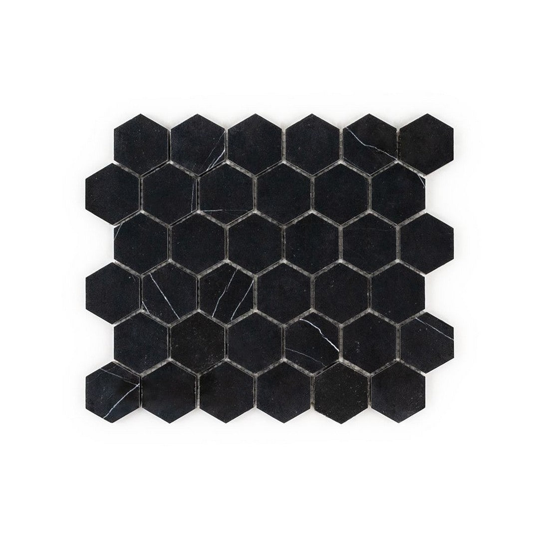 Jeffrey Court Marmo Viaggio 9.38" x 10.75" Honed 2" Hexagon Marble Mosaic