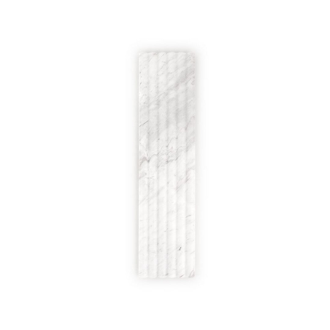 Jeffrey-Court-Marmo-Viaggio-6-x-24-Honed-Fluted-Marble-Tile-Volakas