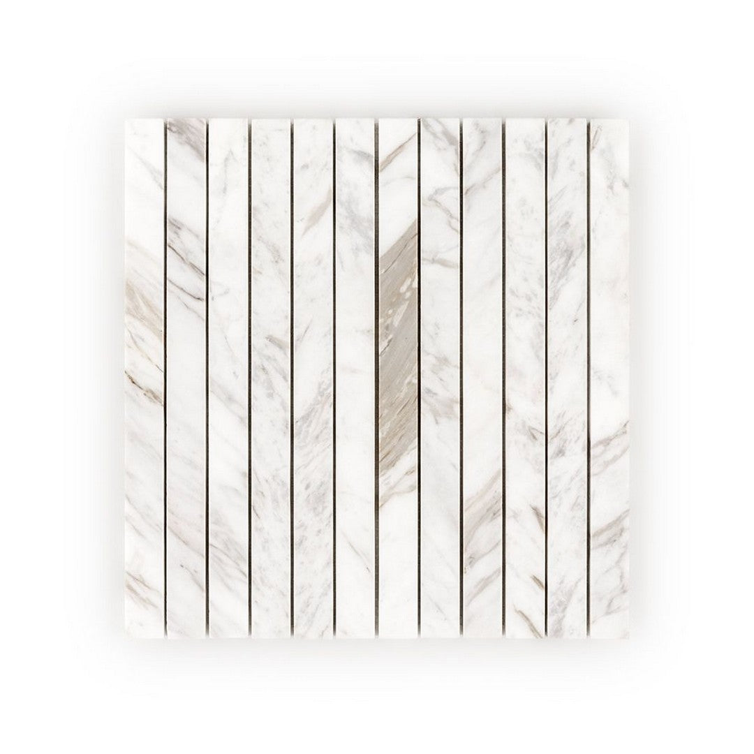 Jeffrey Court Marmo Viaggio 11.38" x 11.75" Honed Proper Pillar Marble Mosaic