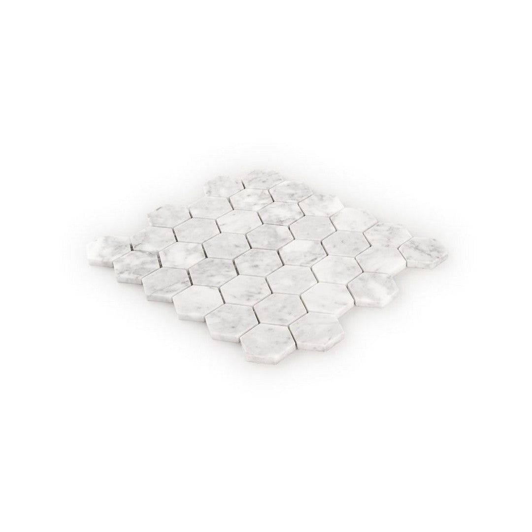 Jeffrey-Court-Marmo-Viaggio-9.38-x-10.75-Honed-2-Hexagon-Marble-Mosaic-Venato