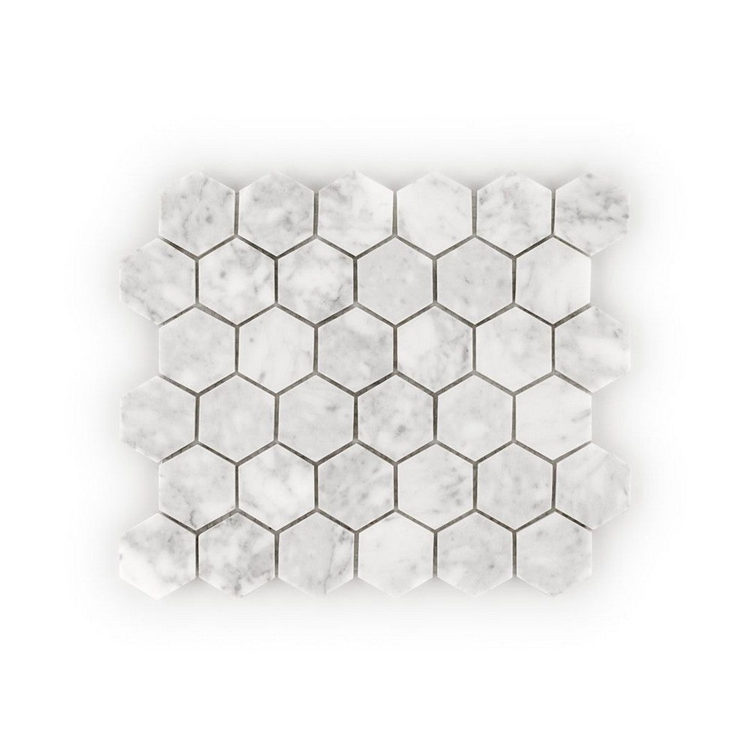 Jeffrey Court Marmo Viaggio 9.38" x 10.75" Honed 2" Hexagon Marble Mosaic