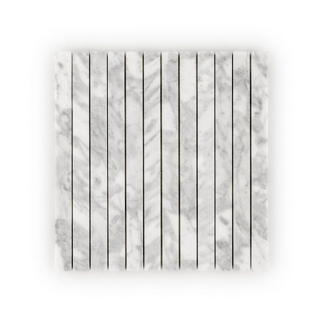 Jeffrey Court Marmo Viaggio 11.38" x 11.75" Honed Proper Pillar Marble Mosaic