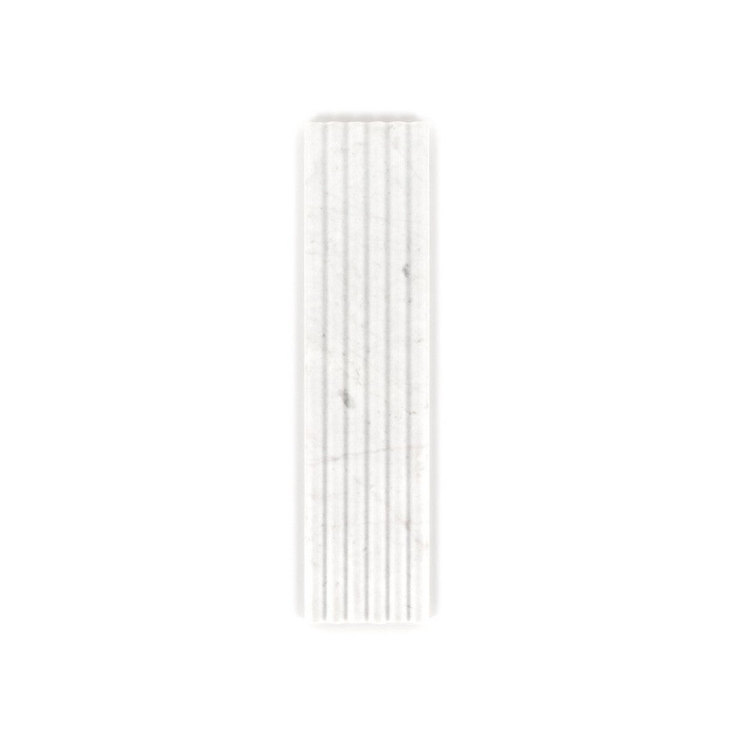 Jeffrey-Court-Marmo-Viaggio-6-x-24-Honed-Fluted-Marble-Tile-Crystal-White