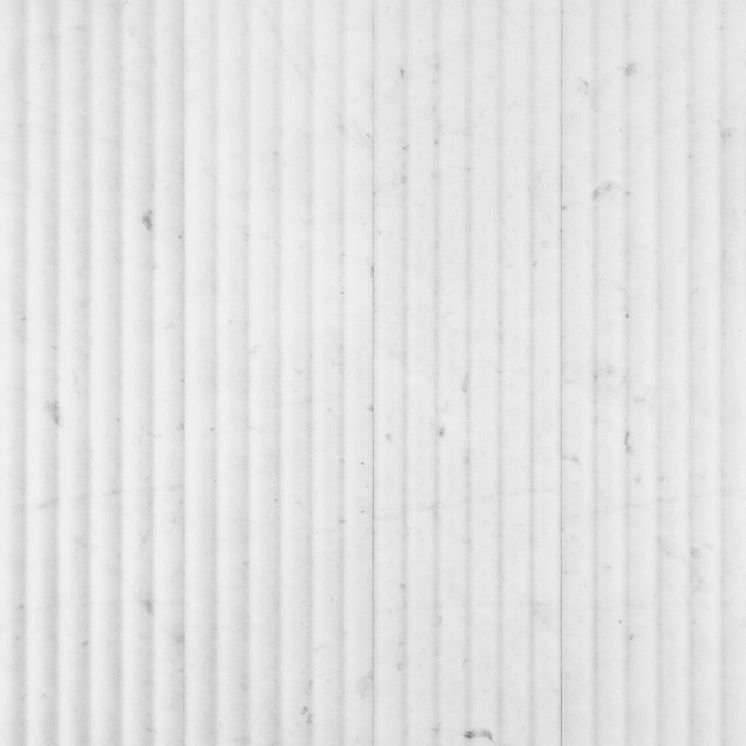 Jeffrey-Court-Marmo-Viaggio-6-x-24-Honed-Fluted-Marble-Tile-Crystal-White