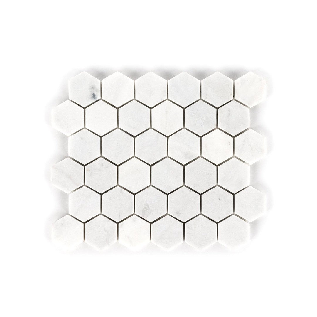 Jeffrey Court Marmo Viaggio 9.38" x 10.75" Honed 2" Hexagon Marble Mosaic