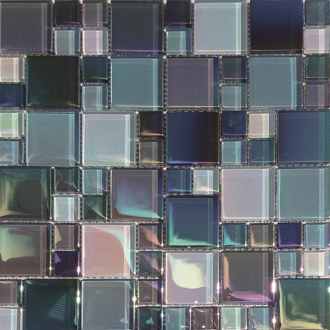 Tesoro Lux Aqua 12" x 12" Random Glass Mosaic