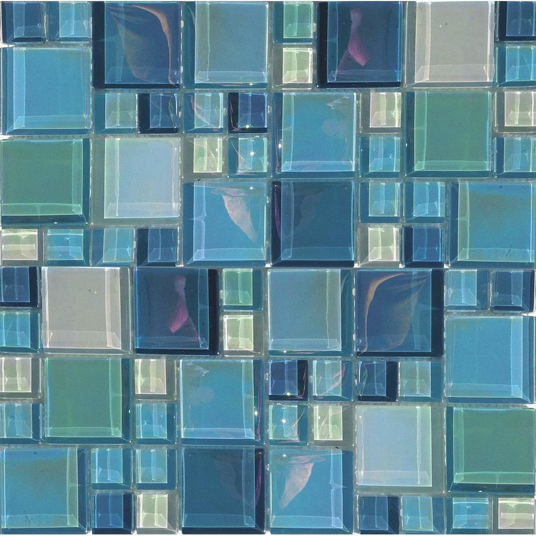 Tesoro Lux Aqua 12" x 12" Random Glass Mosaic