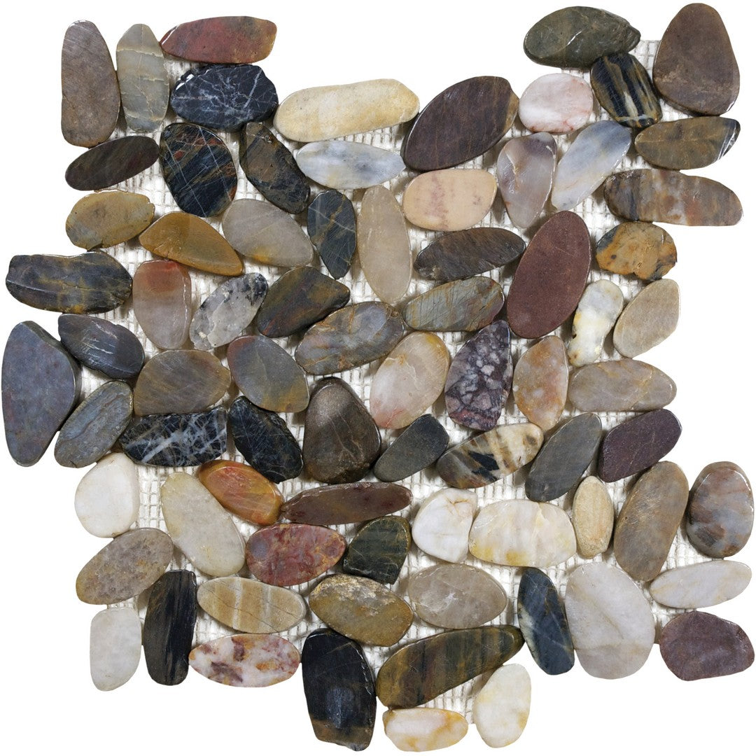 Tesoro Ocean Stones 11.75" x 11.75" Natural Stone Sliced Mosaic
