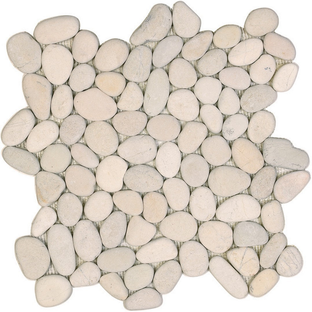 Tesoro Ocean Stones 12.25" x 11.5" Natural Stone Pebble Mosaic